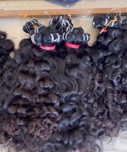 Cutículas rizadas naturales alineadas, sin enredos, humano indio, donante único, máquina sin procesar, extensión de cabello de doble trama - Product Image 5