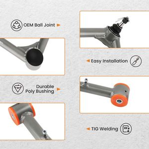 Kits de levage de bras de suspension supérieur pour Chevy Silverado GMC 1500 2007-2018 Tubulaire C33510787 2 4 Bras de suspension - Product Image 6