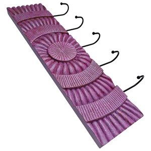 Organizador de Llaves de Madera Tallada Artesanal Smart Art, Colgador de Llaves de Pared, Decoración de Pared, Almacenamiento de Ropa, 5 Ganchos, Madera Sintética - Product Image 5