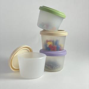 Boîtes alimentaires rondes en silicone transparentes – Boîtes de conservation pour collations, sauces et aliments pour bébés (lot en vrac) - Product Image 5