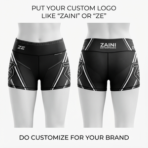 ZAINI Womens Mid Waist Fitness Workout <b>Booty</b> Shorts Custom Logo Breathable Seamless Training Shorts Drawstring Closure - Product Image 4