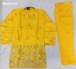 Colección de Ropa Festiva de Última Moda, Excelente Calidad, Satén Malai con Trabajo Daman, Colección de Kurta-Polo para Niños a Precio de Mayoreo - Product Image 5