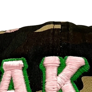 AKA <b>Camo</b> Pink Hat Pink Brim Embroidered Letter Camouflage Baseball <b>Cap</b> Adjustable Cotton Headwear Casual Fashion Streetwear Hat - Product Image 2