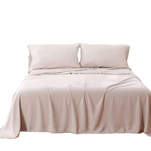 Customized 4 Piece 100% <b>Linen</b> Waterproof Plain Hotel Use Premium Flat Fitted Sheets <b>Set</b> - Product Image 1