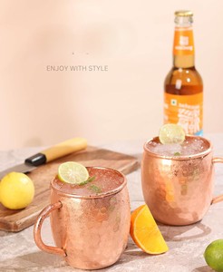 High Quality Pure Copper Mug Antique Finish <b>Drinkware</b> use in Home or Bar Available at Affordable Price from India - Product Image 3