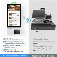 POS-система Android 11 с 10-точечным сенсорным экраном, сканером, принтером, Bluetooth/WiFi для супермаркетов, ресторанов быстрого питания, самообслуживания