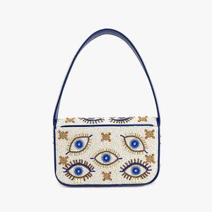 Bolso de Mano Boho Hecho a Mano con Cuentas Cuadradas, Bolso de Fiesta Elegante para Bodas - Product Image 1