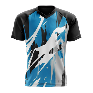 Camisetas Casuales de Jersey con Cuello en V para Hombre, Corte Regular, Ecológicas, de Secado Rápido, Transpirables, con Logotipo Personalizado, Impresión Digital Frontal - Product Image 1