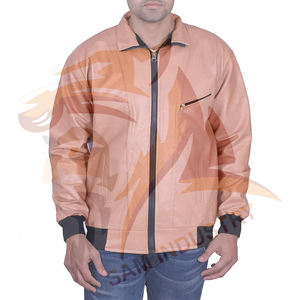 Veste en cuir légère décontractée de haute qualité avec logo personnalisé, fermeture éclair, col rabattable, veste en cuir d'hiver chaude - Product Image 5