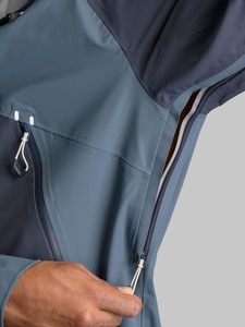 Veste imperméable à capuche pour homme, color-block, fermeture éclair sur le devant, style sportif, pour l'automne, coupe classique, en polyester. - Product Image 6