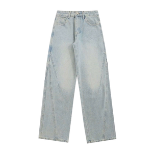 Vente en gros de pantalons jeans denim coupe classique pour hommes, coton durable, mode de tous les jours, fournisseur direct d'usine OEM à bas quantité minimale de commande - Product Image 2