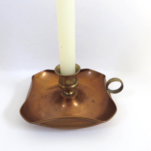Brass Candlestick Holder Set With Dish Base <b>Heat</b> Resistant Home Decoration Metal Candle Holders Vintage Chamberstick Holder - Product Image 3