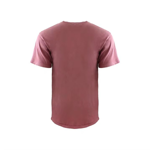 T-shirt en coton uni pour homme, manches courtes, col rond, coupe classique, couleur unie, jersey tricoté décontracté - Product Image 6