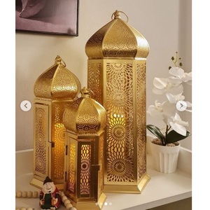 Farol Marroquí de Metal y Vidrio de Diseño Moderno y Lujoso, Faroles para Velas Hechos a Mano, Decoración para el Hogar, Suministro Directo de Fábrica - Product Image 6