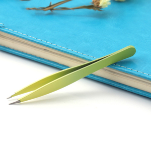 Pinzas para Cejas de Acero Inoxidable, Pinzas para Pestañas con Punta Inclinada, Marca Privada Personalizada - Product Image 6