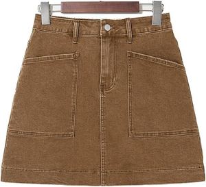 Best Selling Casual Wear Stylish Women's Mini Plus Size denim Washed Denim Jeans Skirts Fashionable Skirts For Women - Product Image 4