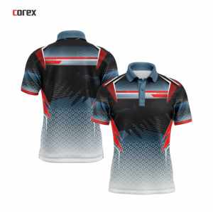 Chemise à manches courtes pour homme Corex, unie, respirante, séchage rapide, tricotée, 220g, polyester, décontractée, sport - Product Image 3