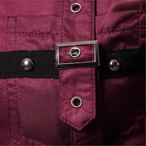 Camisas de Manga Larga para Hombre, Estilo Gótico Steampunk, Color Sólido, Cierre de Botones con Remaches, Corte Ajustado, Uniforme para Fiesta o Escenario - Product Image 5