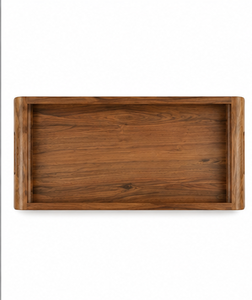 Bandeja de Servir Artesanal de Madera Maciza de Acacia con Asas, Plato de Madera para Servir Alimentos, Bandeja para Cocina, Desayuno, Hotel, Restaurante - Product Image 4