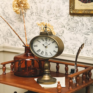 Vintage Brass Mantel <b>Clock</b> Antique Shelf <b>Clock</b> Decorative Tabletop Timepiece Classic <b>Retro</b> Home Office Living Room Decor Wholesa - Product Image 4