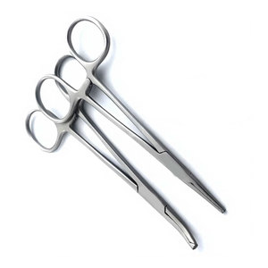 คีมหนีบหลอดเลือดแบบโค้งและแบบตรง 2 ชิ้น ผลิตจากสแตนเลสเยอรมัน ยี่ห้อ Micro Halsted Forceps Hemostat Kocher ขนาด 1x2 สำหรับหนีบหลอดเลือดแดง ใช้ในงานผ่าตัด - Product Image 5