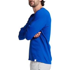 Camiseta de Manga Larga con Cuello Redondo Azul Rey para Hombre, Corte Regular, 100% Algodón Jersey, Estilo Casual para Otoño - Product Image 2