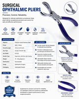 Precision Ophthalmic Surgery Forceps Surgical Pliers CE Certified Manual Medical Instruments Easy Grip for Eye Surgery 3-Year