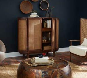 Venta al por mayor de metal de cobre vintage restaurante mesa de centro de servicio potable mesa de centro de forma redonda muebles de gran tamaño para el hogar - Product Image 3