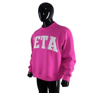 เสื้อสเวตเชิ้ตคอกลมสีแดงเข้ม Zeta ผ้าฝ้าย 100% ทรงปกติ ใส่ได้ทั้งชายและหญิง สไตล์ลำลอง พิมพ์ลายตัวอักษรด้านหน้า - Product Image 4