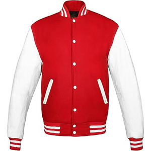Varsity Jacket Varsity Jacket for <b>Men</b> Sleeves Varsity Jacket Custom Factory Made Blank Leather CottonFleece High Quality - Product Image 1