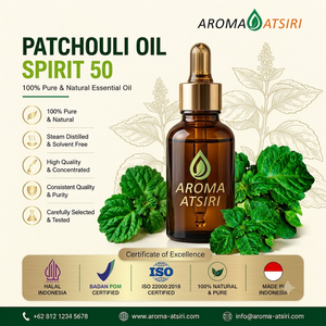AROMA ATSIRI Aceite Esencial de Pachulí 50 100% Puro y Natural Destilado al Vapor Hecho en Indonesia - Product Image 1