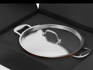 Stainless Steel Saute <b>Pan</b> With Lid Minimalist Design Durable Metal Cookware For Gas Use <b>And</b> Induction Stoves Use - Product Image 6