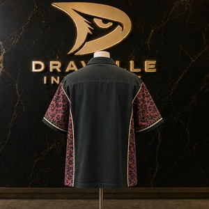 Camisa Y2K con Estampado de Guepardo y Cuello con Botones para Hombre, Oversize, de Corte Cuadrado, Manga Corta, Estilo Urbano Salvaje, con Estampado Animal Personalizado - Product Image 2