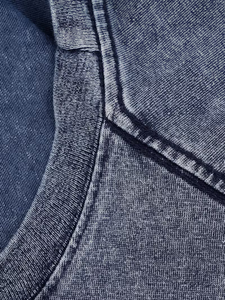 240G Heavyweight Denim <b>Washed</b> Oversized Men's T-Shirt Pocket Style Short Sleeve Loose American Vintage Trendy Brand - Product Image 6