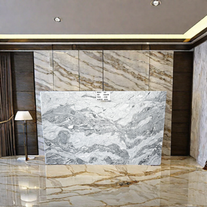 Azulejo de granito de piedra natural blanca pulida de diseño moderno Viscon forma de losa grande para uso en cocina y baño - Product Image 1