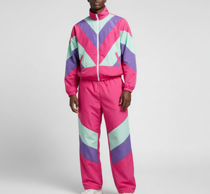 Winter 2-in-1 <b>Vintage</b> Printed Polyester/Nylon Men's Tracksuit Set Quick Dry Breathable Lightweight <b>Windbreaker</b> Jacket Jogging - Product Image 1