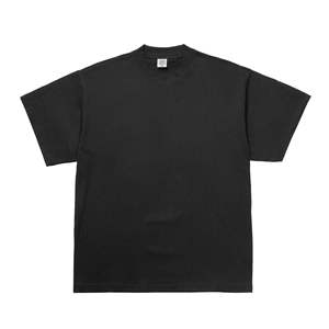 T-shirt personnalisé de qualité supérieure, coupe ample, 230 g/m², 100 % coton, col montant, impression, t-shirt épais surdimensionné, blanc uni pour homme - Product Image 2