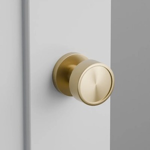 Fancy Solid Brass Knob with Square Backplate <b>Dummy</b> Design Black Matte Finished for Door Knob Furniture Passage Privacy Hardware - Product Image 4