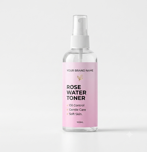 Spray tonifiant pour le visage à l'eau de rose |   Hydratant, contrôle du sébum et réduction des pores |   Sans alcool, sans parabène, pour femmes, tous types de peau |   OEM - Product Image 1