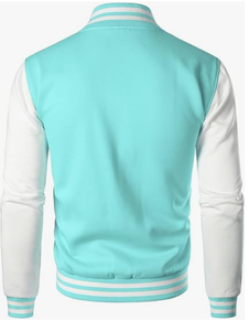 Blouson universitaire de baseball pour homme en mélange de coton, style Letterman, broderie personnalisée, col montant, fermeture éclair, finition OEM, vente en gros - Product Image 5