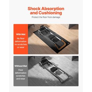 Alfombra Protectora para Caminadora de 1/4'' de Grosor, 30'' x 60'', para Equipos de Ejercicio, Piso Protector para Bicicletas Estacionarias Reclinables - Product Image 5