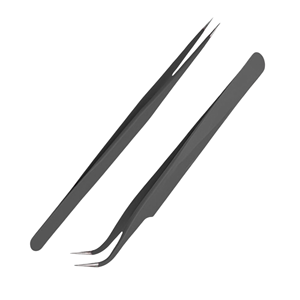 แหนบดึงขนตาสแตนเลสแบบมืออาชีพ ปลายเรียบ ใช้งานง่าย สำหรับร้านเสริมสวย - Product Image 1