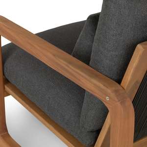 Sofá de Exterior con Estructura de Madera de Teca Sólida Resistente a la Intemperie, con Juego de Cojines Resistentes al Sol, para Hoteles, Resorts, Piscinas, Muebles Comerciales - Product Image 5