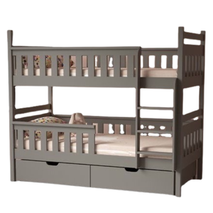 Litera de diseño moderno con almacenamiento y escalera Litera de madera para niños Muebles de dormitorio Costumiz Diseño y color - Product Image 1