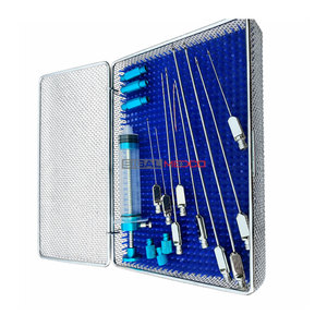 Manual de Trasplante de Grasa Facial, Juego de 17 Piezas de Instrumentos Quirúrgicos Estériles Lipo Luer Lock de Acero Inoxidable Alemán - Product Image 5