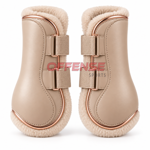 Botas cómodas para patas de caballo con construcción duradera, cobertura protectora y correas seguras para montar y trabajar con el caballo. - Product Image 1