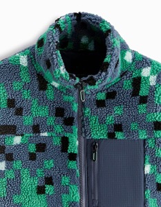 Chaqueta de invierno para hombre hecha a medida, de forro polar, con cremallera completa, cuello alto, cortavientos, ajuste regular, exterior de poliéster, venta al por mayor - Product Image 4