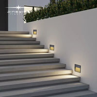 Lumière d'angle extérieure moderne en aluminium encastrée étanche Lampe murale d'escalier Luminaire LED commercial pour marches