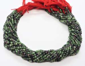AAA Natural <b>Ruby</b> Zoisite 3mm Micro Faceted Rondelle Beads 13 Inch Strand Semi Precious Gemstone Loose Beads for Jewelry Making - Product Image 6