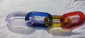 Décoration murale en maillons de chaîne faits à la main en résine écologique transparente et colorée, personnalisable, pour projets DIY, séparateur de pièce, style ange - Product Image 2